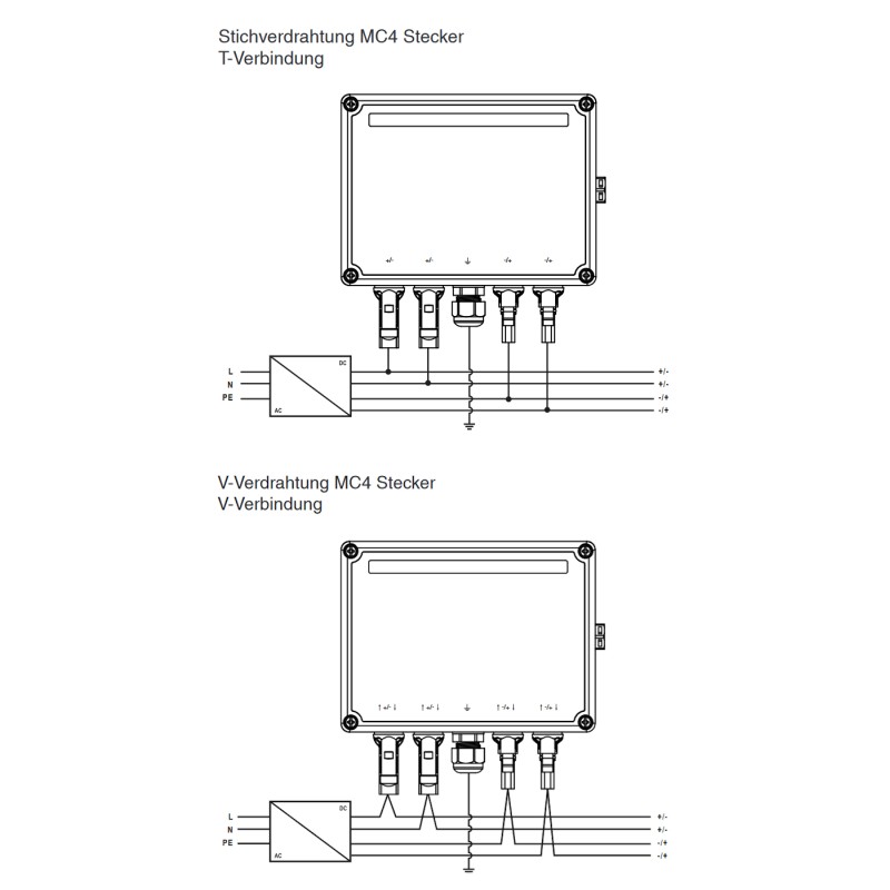 DC-Stringbox - Eltropa EPVA T2-1MPP-2MC4 mit 1100V/mess, Verschraubung