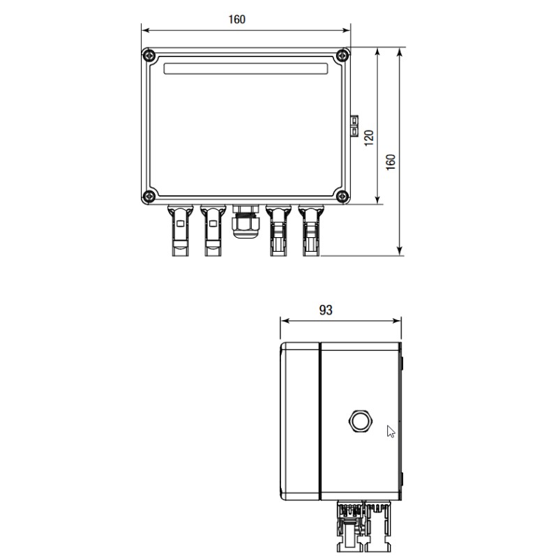 DC-Stringbox - Eltropa EPVA T2-1MPP-2MC4 mit 1100V/mess, Verschraubung