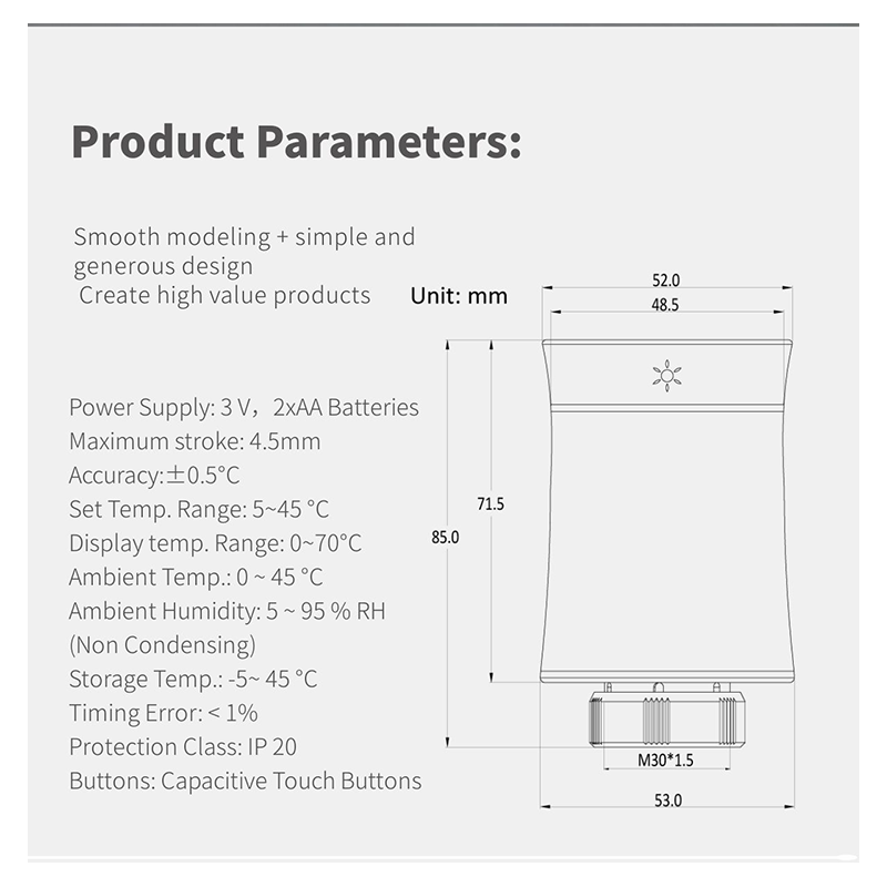 Zigbee Smart Heizkörperthermostat BRT-100 Radiator Thermostat