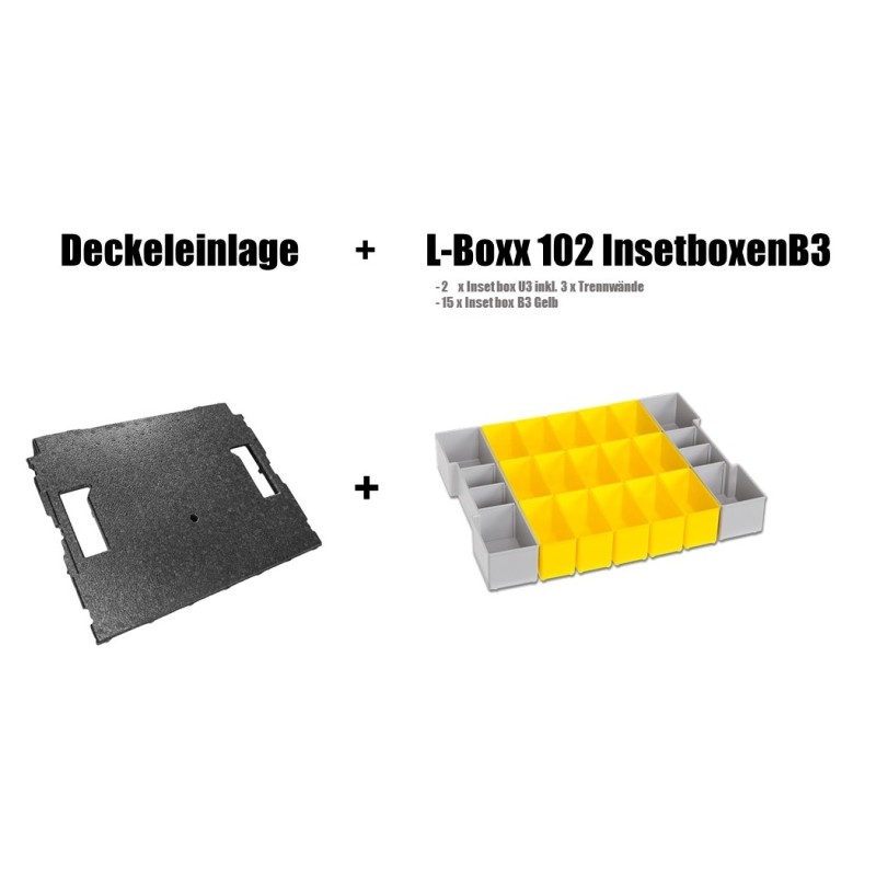 InsetBoxen B3 und Deckeleinlage für die L-BOXX 102