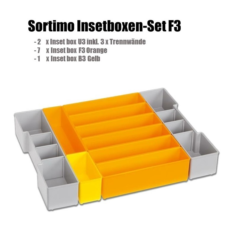 InsetBoxen F3 und Deckeleinlage für die L-BOXX 102