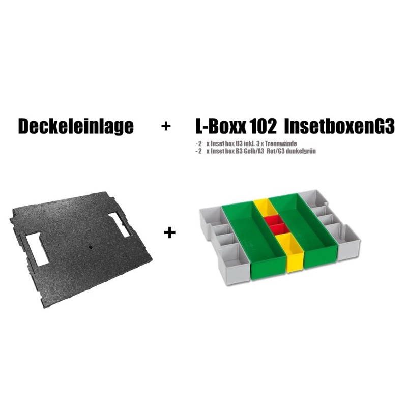 InsetBoxen G3 und Deckeleinlage für die L-BOXX 102