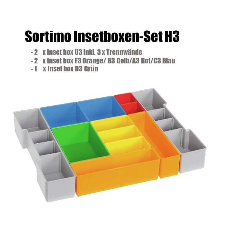 InsetBoxen H3 und Deckeleinlage für die L-BOXX 102