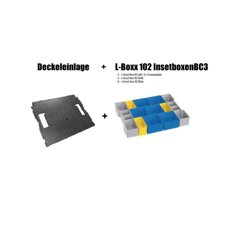 InsetBoxen BC3 und Deckeleinlage für die L-BOXX 102